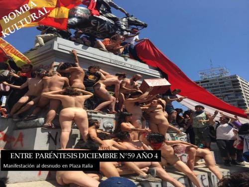Bomba Kultural desnudos en la plaza dignidad